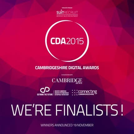 Cambridgeshire Digital awards 2015 finalists graphic