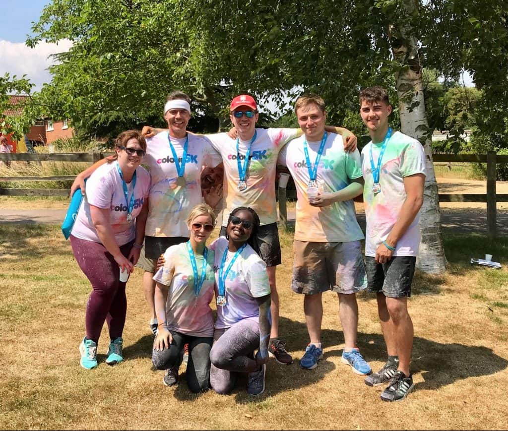 Aston Shaw Staff After Colour 5k for Big C